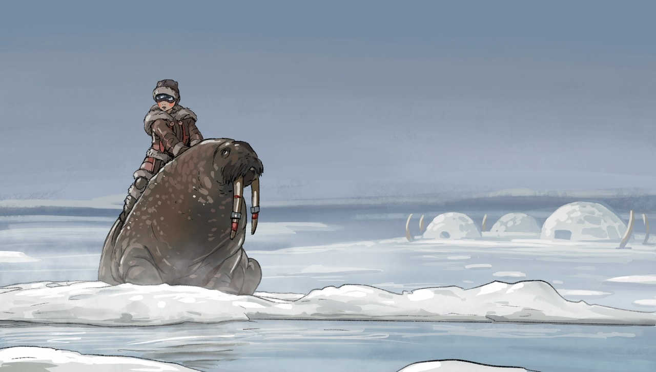 Fiatal tenjak lány rozmárháton