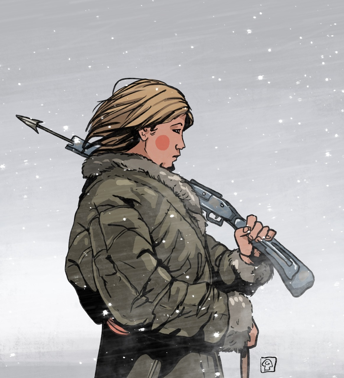 Kolari vadász szigonypuskával